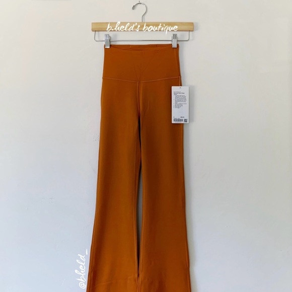 lululemon Groove Super HR Flared Pant Nulu Roasted Orange Size 2 Brand New NWT - Picture 1 of 16